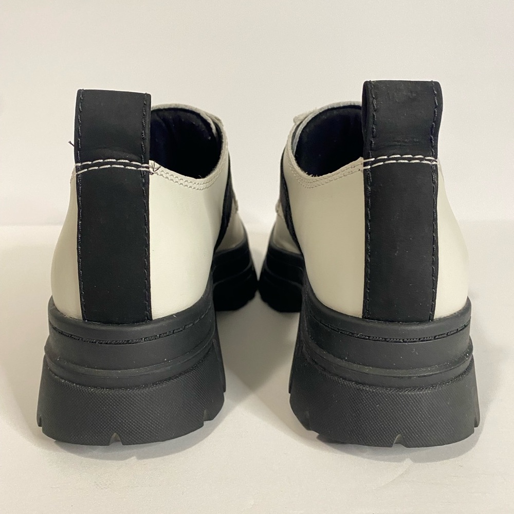 UGG Ashton Platform Strap Loafers white Leather Chunky Lug Sole Women’s 7 NEW - Picture 5 of 10